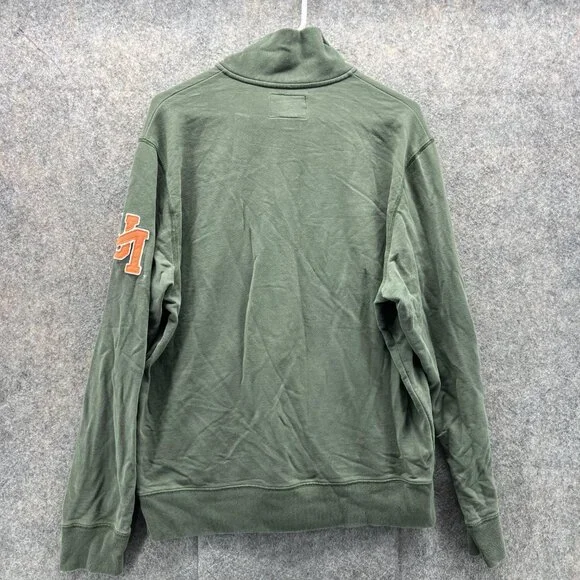 Miami Hurricanes Sweater Men Large Pullover Green 1/4 Zip Sweatshirt VTG 47’ - Picture 11 of 14